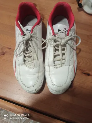 Botas Puma Ferrari Blancas y Rojas