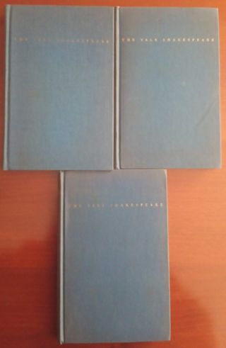 Lote 3 libros The Yale Shakaspeare (años 50)