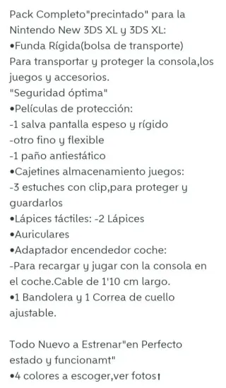 "OFERTA"Pack funda+accesorios New 3DS XL y 3DS XL