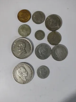 Monedas antiguas de Colombia, siete de plata