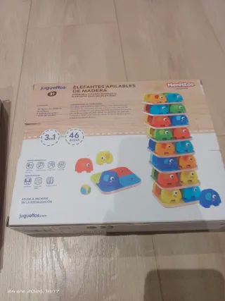 Juegos de madera: Mini muñecos y elefantes apilabl