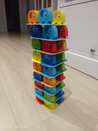 Juegos de madera: Mini muñecos y elefantes apilabl