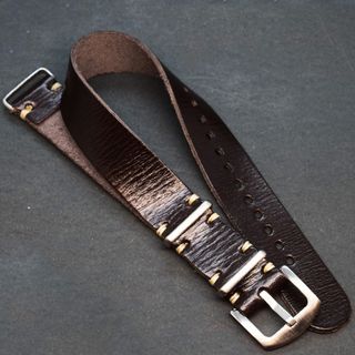 Correa de reloj de cuero hecha a mano NATO 20,22mm