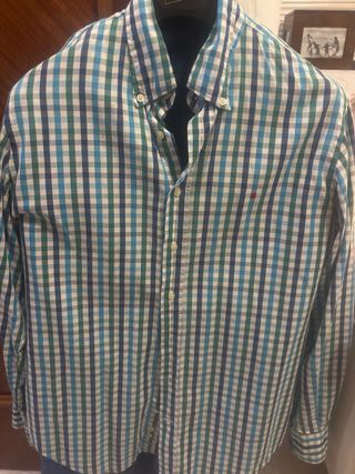 Camisa cuadros Purificación García azul/verde