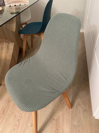 4 Fundas silla Nórdica Ajustable Verde,