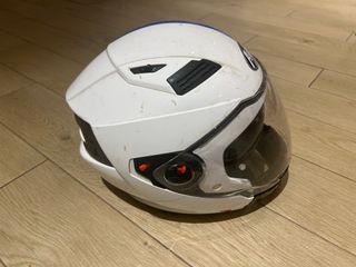 Casco moto modular Airoh blanco talla ML