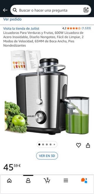 Licuadora Juilist plateada 600w