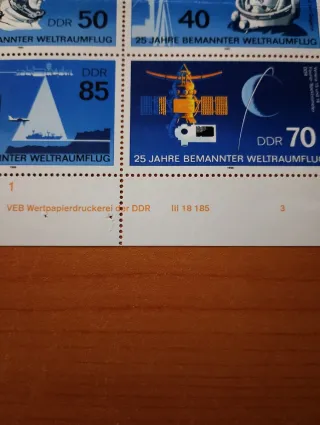 Hoja completa sellos RDA 1986 Vuelo Espacial