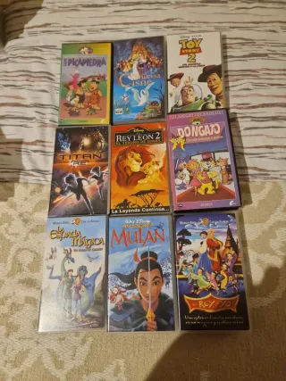 10 Películas VHS Infantiles Disney y Más