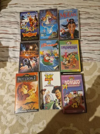10 Películas VHS Infantiles Disney y Más