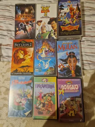 10 Películas VHS Infantiles Disney y Más