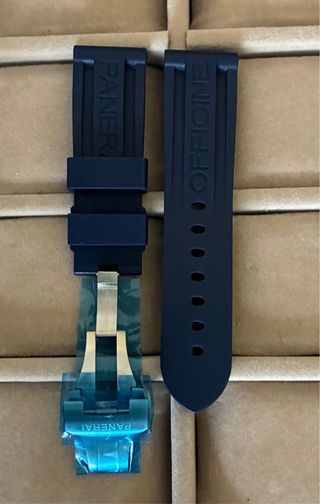 Cinturino per Panerai Blu con chiusura deployante