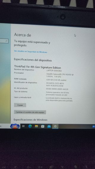 Lenovo ThinkPad 11e Negro.