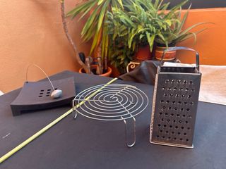 Juego Utensilios Cocina Negro y Plateado