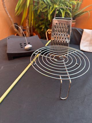 Juego Utensilios Cocina Negro y Plateado