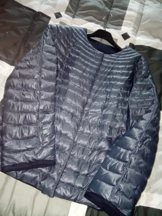 Cappotto blu trapuntato taglia m/l
