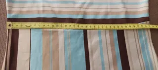 Camiseta tirantes rayas, azules y marrones. S