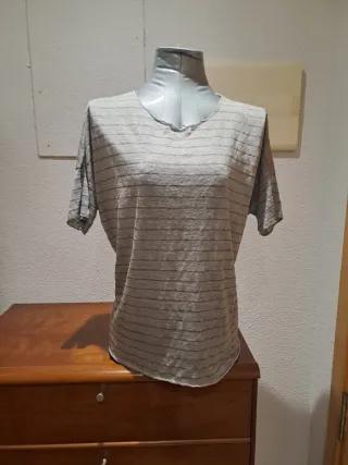 Camiseta mujer manga corta Cotton gris