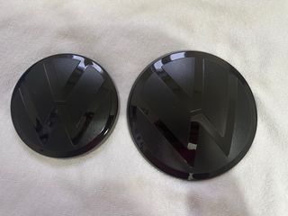 Set Logos VW Negro Brillante