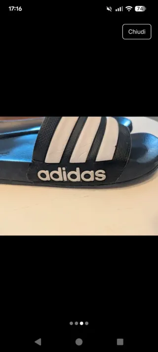 Ciabatte Adidas nere e bianche