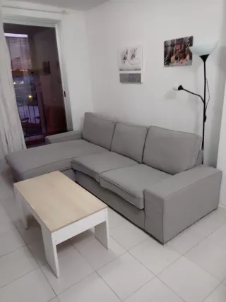 Sofá IKEA KIVIK chaise izquierda gris