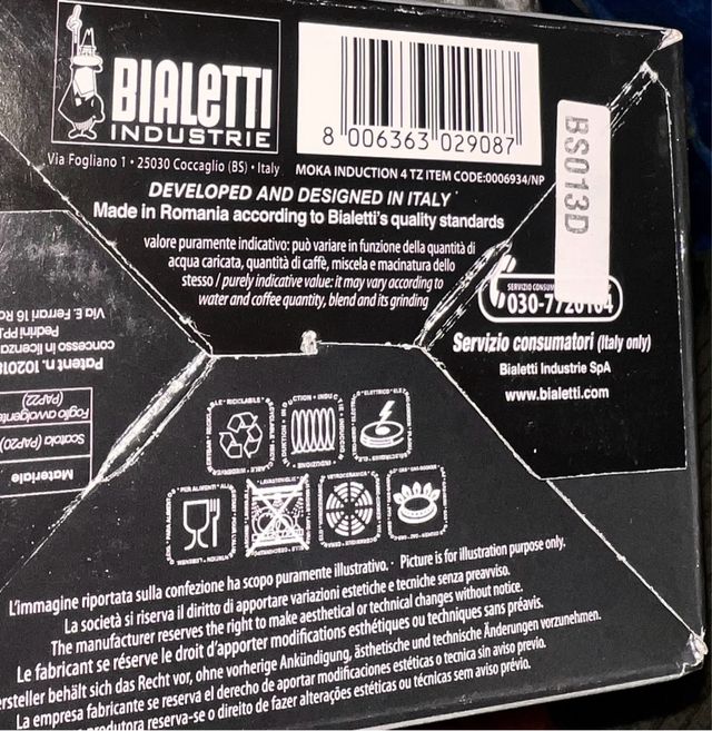 Cafetera BIALETI Moka Induction SIN ESTRENAR
