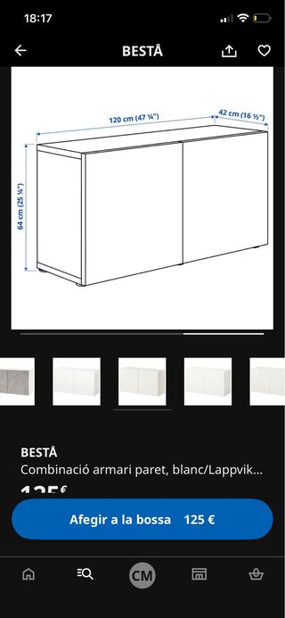 Mueble Besta Lappviken Blanco Ikea