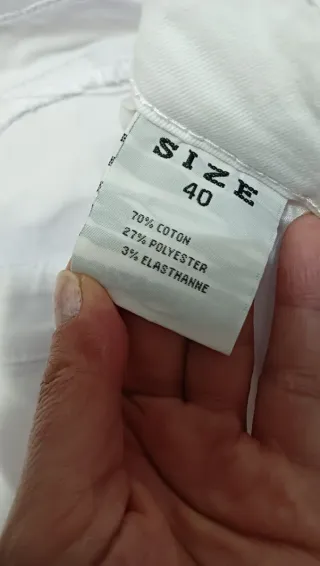 Pantalón vaquero blanco talla 40