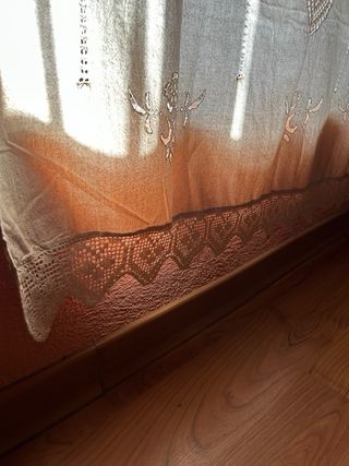 Cortina rústica espectacular con encajes