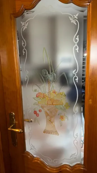 6 Puertas de madera de pino natural pulimentadas