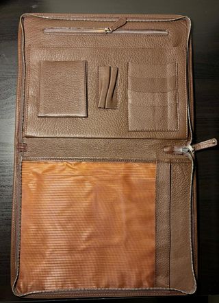 Valigetta Porta Documenti Vera Pelle Marrone