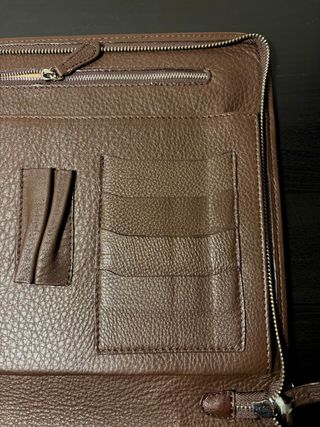 Valigetta Porta Documenti Vera Pelle Marrone