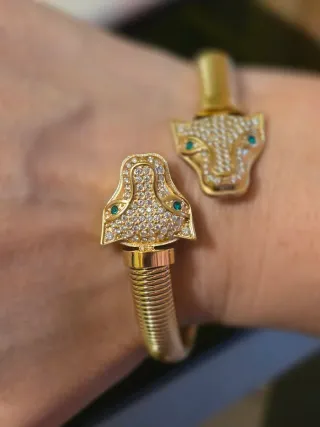 Bracciale con teste di pantera