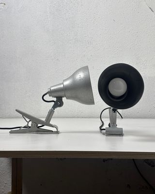 Coppia faretti vintage con pinza Seminara