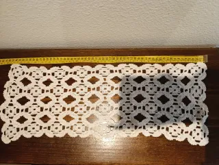 Tapete Ganchillo Blanco Hecho a Mano