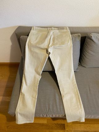 Pantalón Mango color Beige. Talla 38.