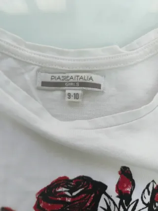 Maglietta bambina 9/10 anni con rose