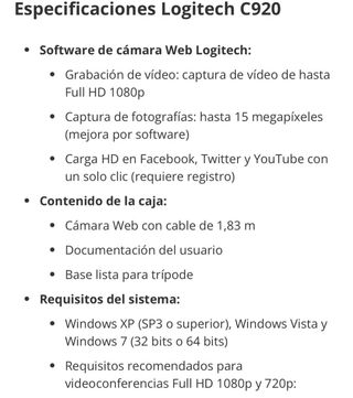 Logitech C920 Pro HD Webcam