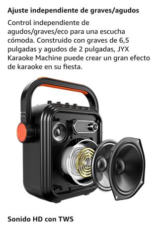 Altavoz Karaoke Bluetooth + 2 Micrófonos