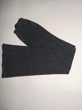 Pantalón Subdued Negro Plateado Acampanado