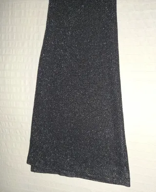 Pantalón Subdued Negro Plateado Acampanado