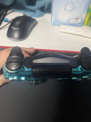 Mando PS4 Azul Cromado
