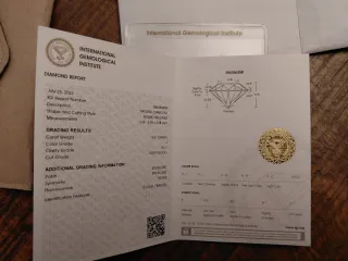 Anillo Diamante 0.61ct Cert. IGI Oro 14k talla 12