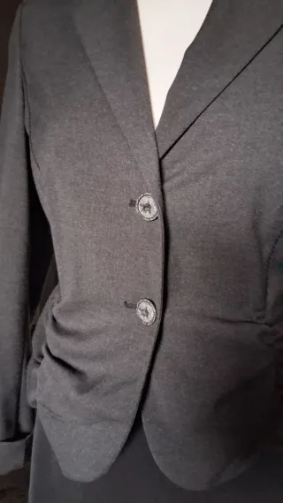 Giacca donna elegante grigio ferro