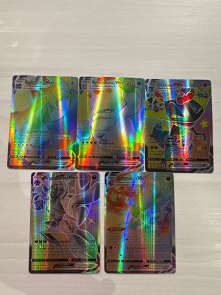 5 Cartas Pokémon VMAX Rainbow Rare