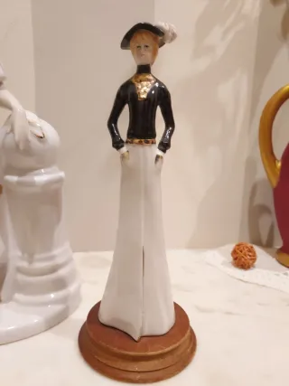 3 Figuras Porcelana Antiguas Mujer