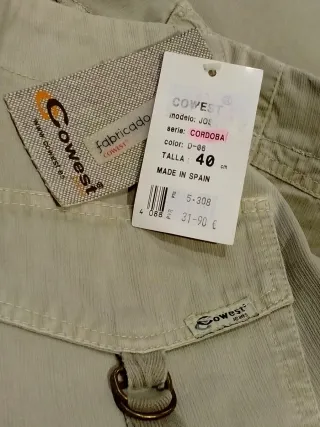 Pantalón beige hombre Cowest bolsillos cargo