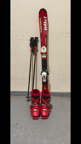 Attrezzatura da sci infantile Volkl: scarponi e bastoncini