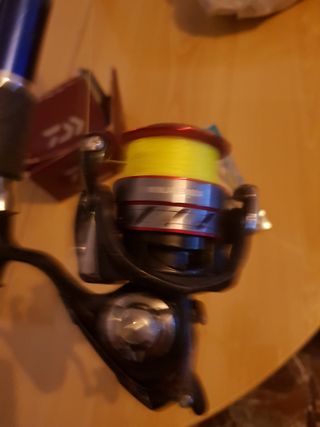 Carrete Daiwa 3000 y caña de pesca