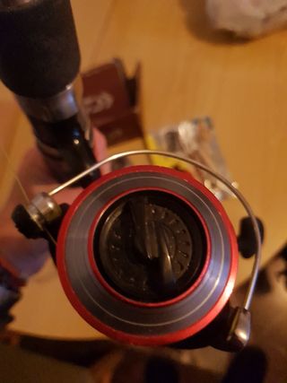 Carrete Daiwa 3000 y caña de pesca